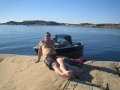  TP posing with the new boat
