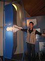  Jin, great guide at the Royal Albatross Centre. Look at the size of that bird!