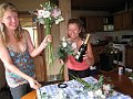  Lea and Jodie taking care of the flower arrangements