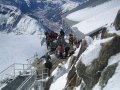  Lifthuset p� Les Grands Montets, med Chamonix i dalen bakom