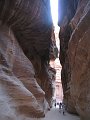  The Siq, Petra. End reaching the Treasury.