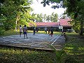  Locals playing foot volleyball