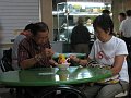  Local couple enjoying their strange dessert