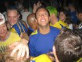 A bit nervous in half time. Yellow and blue hair color obisously makes green...