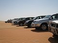  The cars lined up for the trip