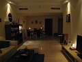  Living room by night, seen from window